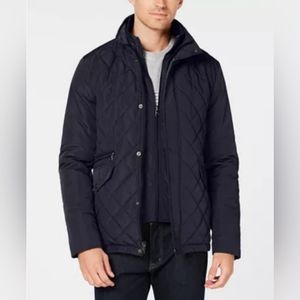 Calvin Klein Mixed Media Quilted Barn Jacket